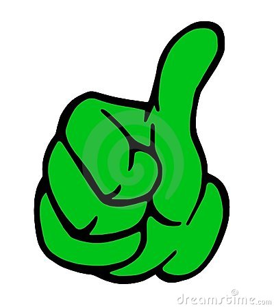 400x450 Green Thumbs Up Hand Sign Yummy!!!!!