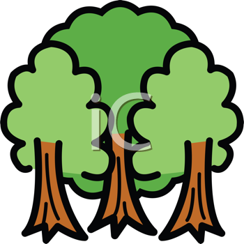350x350 Royalty Free Tree Clip Art, Grass And Tree Clipart