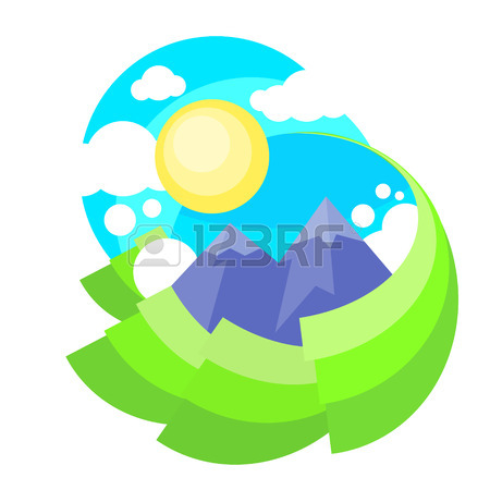 450x450 Summer Landscape Mountain Forest Road Sun Green Grass Tree Woods