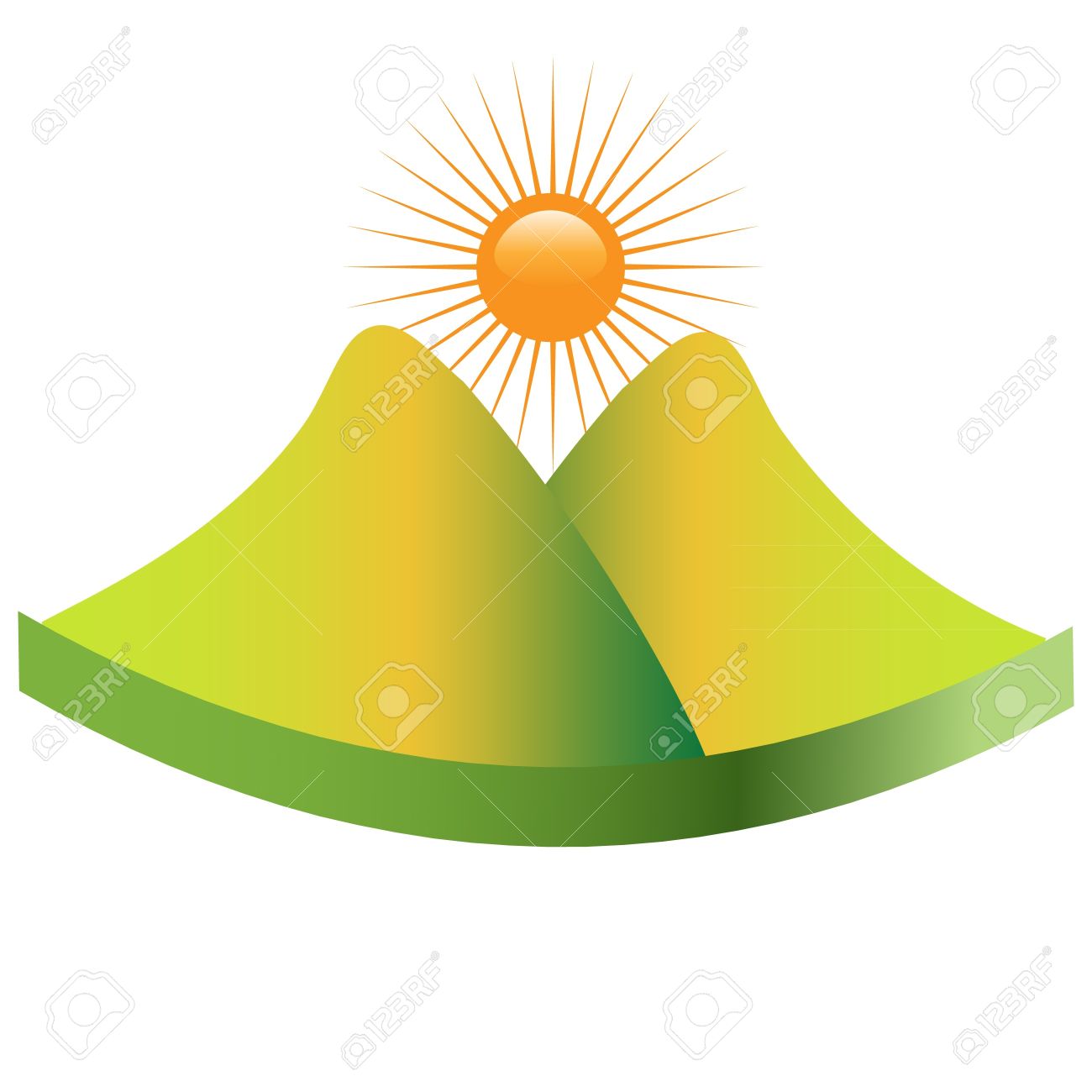 1300x1300 Peak Clipart Green Mountain