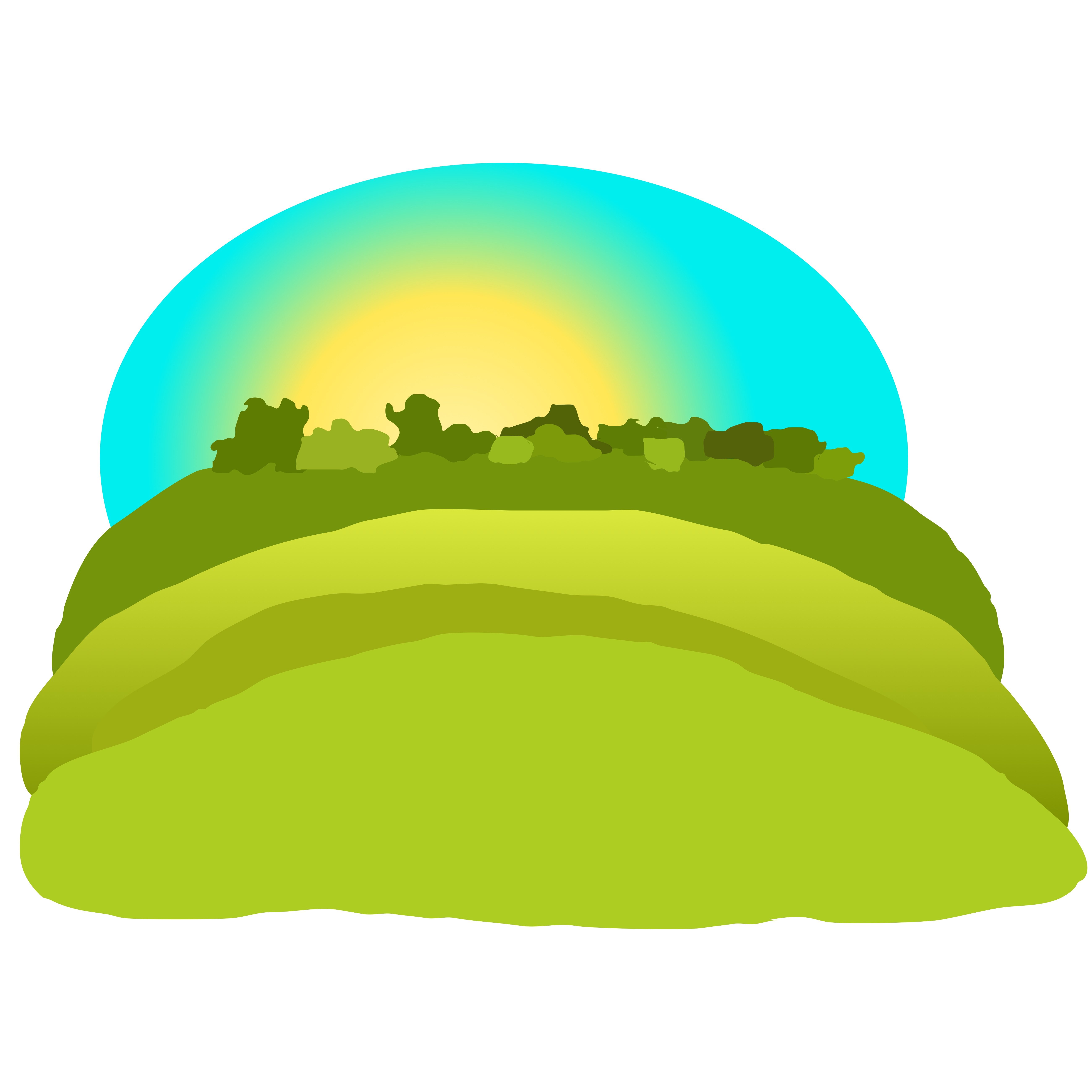 5204x5204 Free Green Mountain Clipart Image