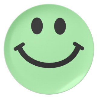 324x324 Green Smiley Face Plates Zazzle.co.nz