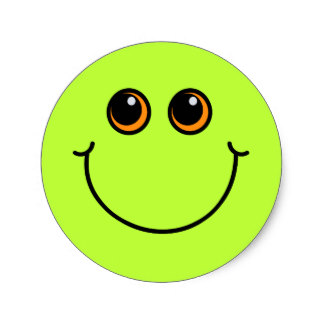 324x324 Green Smiley Face Stickers Zazzle