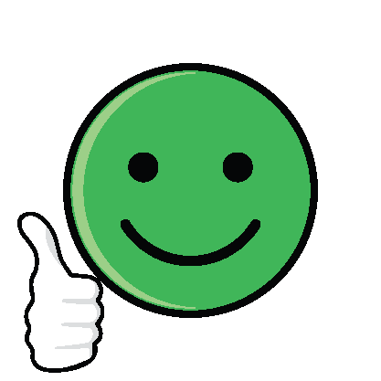 417x417 Green Smiley Face