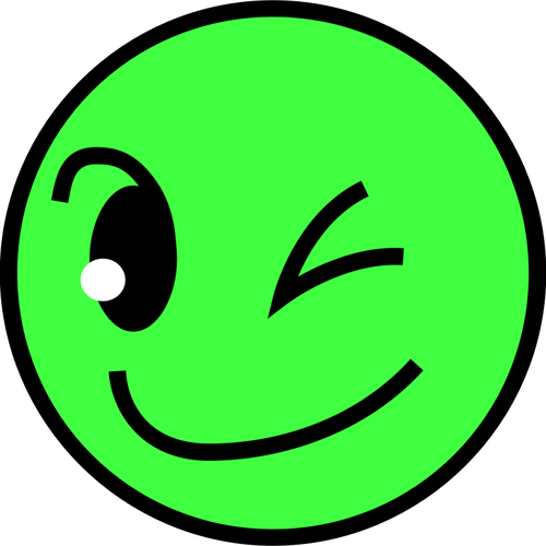 500x500 Green Happy Face Vector Drawing Public Domain Vectors