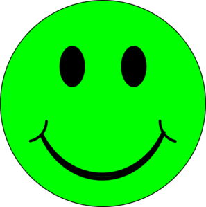 297x299 Happy Green Face Clip Art