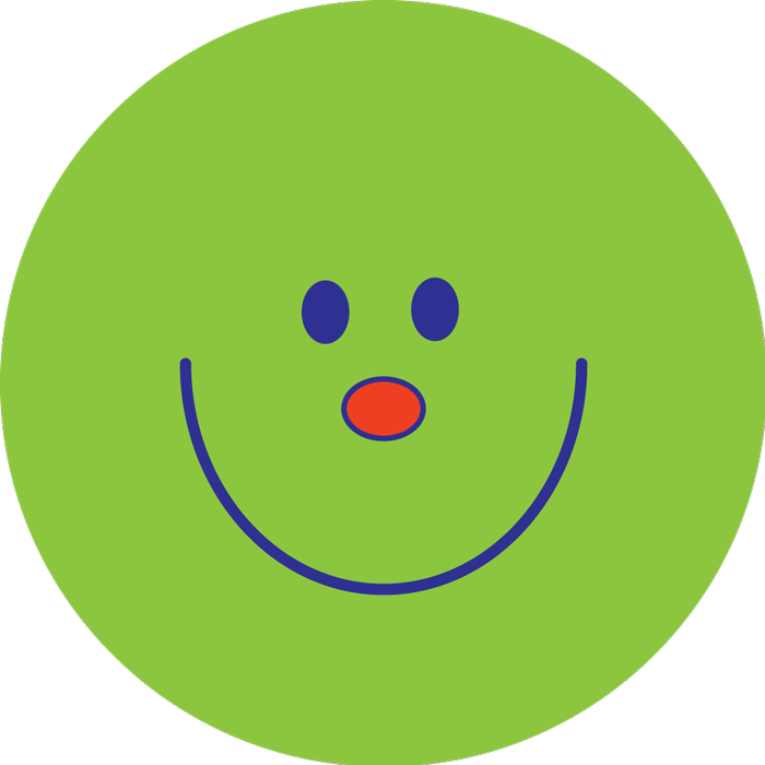 700x700 Green Smiley Face
