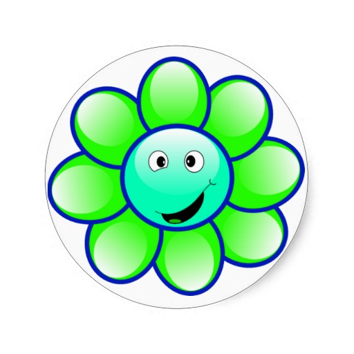 512x512 Free Smiley Face Flower Clipart Image
