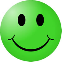 200x200 Green Smiley Face Clip Art