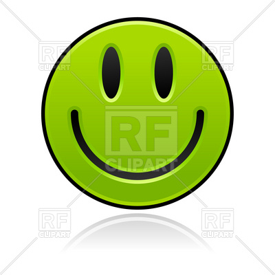 400x400 Green Smiley Royalty Free Vector Clip Art Image