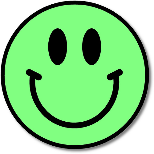 500x500 Smiley Clipart Green