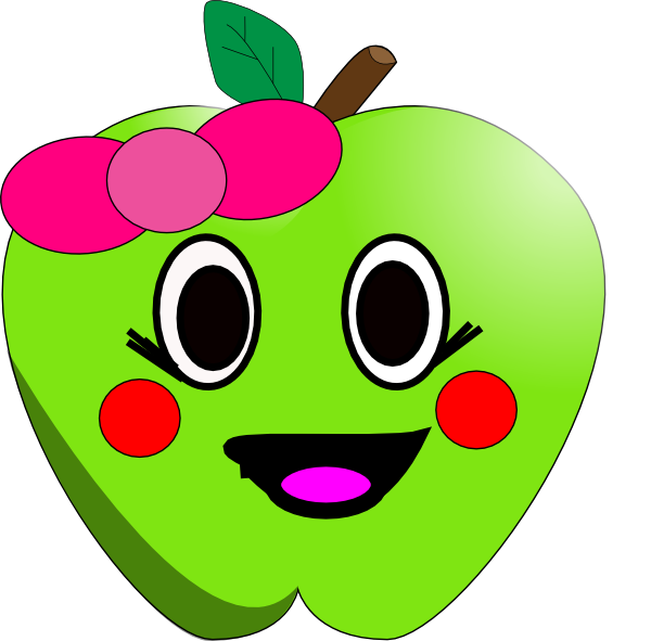 600x591 Apple Clipart Smiley