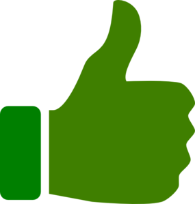 285x299 Green Thumbs Up Clip Art