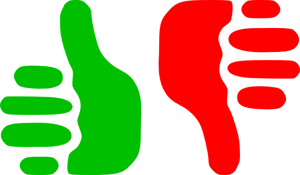 600x350 Thumbs Up Thumbs Down Clip Art