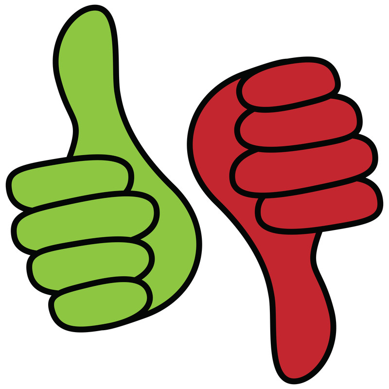 800x800 Clipart Of Thumbs Up And Thumbs Down
