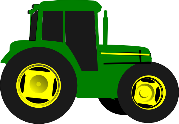 600x417 Green Tractor Clip Art