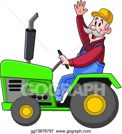 426x470 Farmer Tractor Clip Art