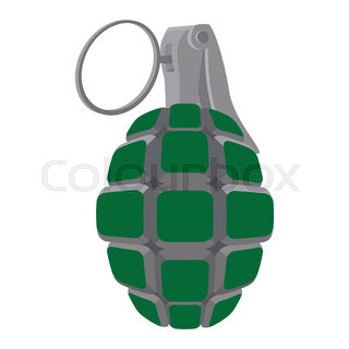 320x320 Hand Grenade Cartoon With Pin In Mouth Stock Vector Colourbox