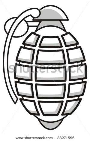 300x470 How To Draw A Grenade Cartoon Art Illustration Of A Grenade