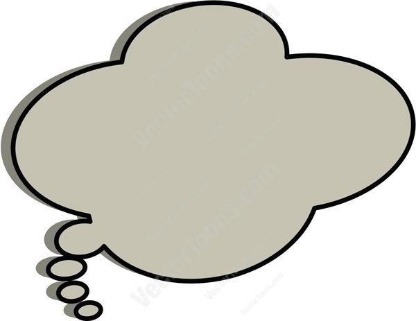 600x463 Grey Silent Wavy Cloud Comic Thought Bubble Cartoon Clipart