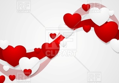 400x282 Wavy Red And Grey Valentine's Day Background Royalty Free Vector