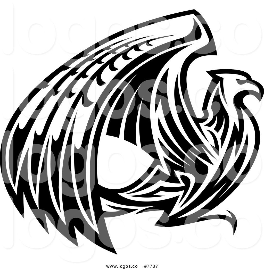 1024x1044 Royalty Free Vector Of A Black Griffin Or Eagle Logo By Vector