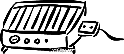 480x209 Electric Grill Royalty Free Vector Clip Art Illustration Vc037164
