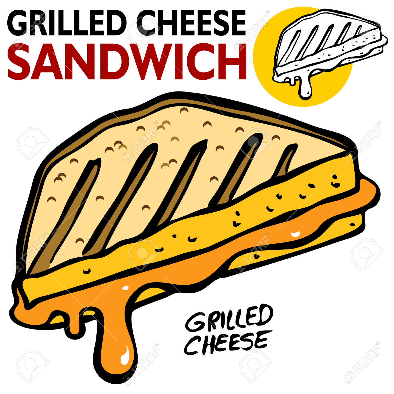 1300x1300 Grilled Cheese Sandwich Cliparts