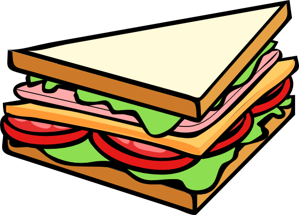 600x432 Sandwich Half Clip Art