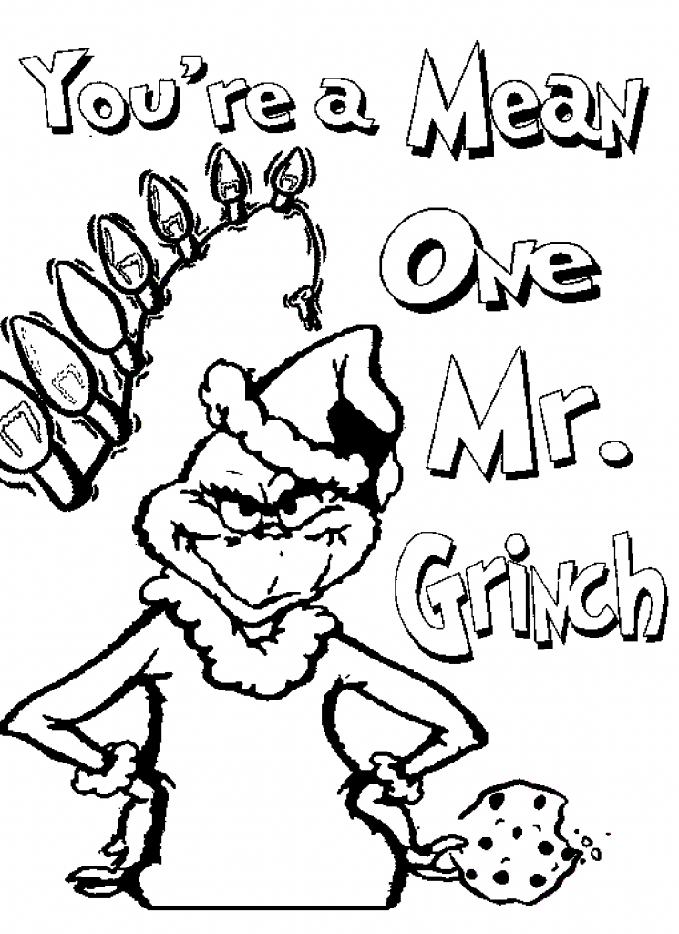 745x1024 Free Printable Grinch Coloring Pages Kids Intended