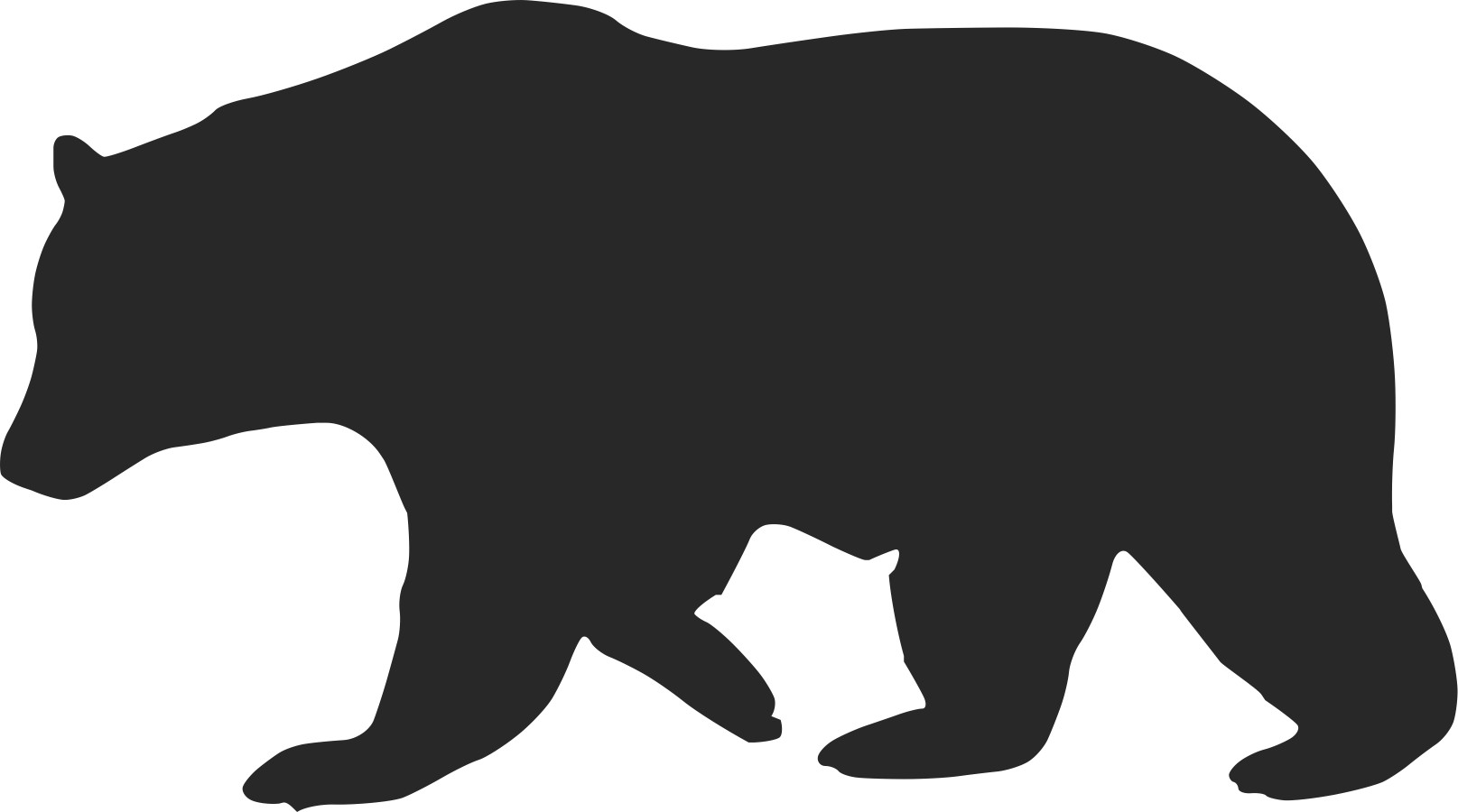 1615x900 Grizzly Bear Clipart Outline