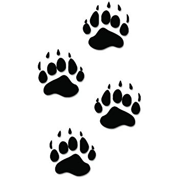 Grizzly Bear Paw Print Clipart