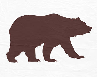 340x270 Bear Silhouette Art Etsy