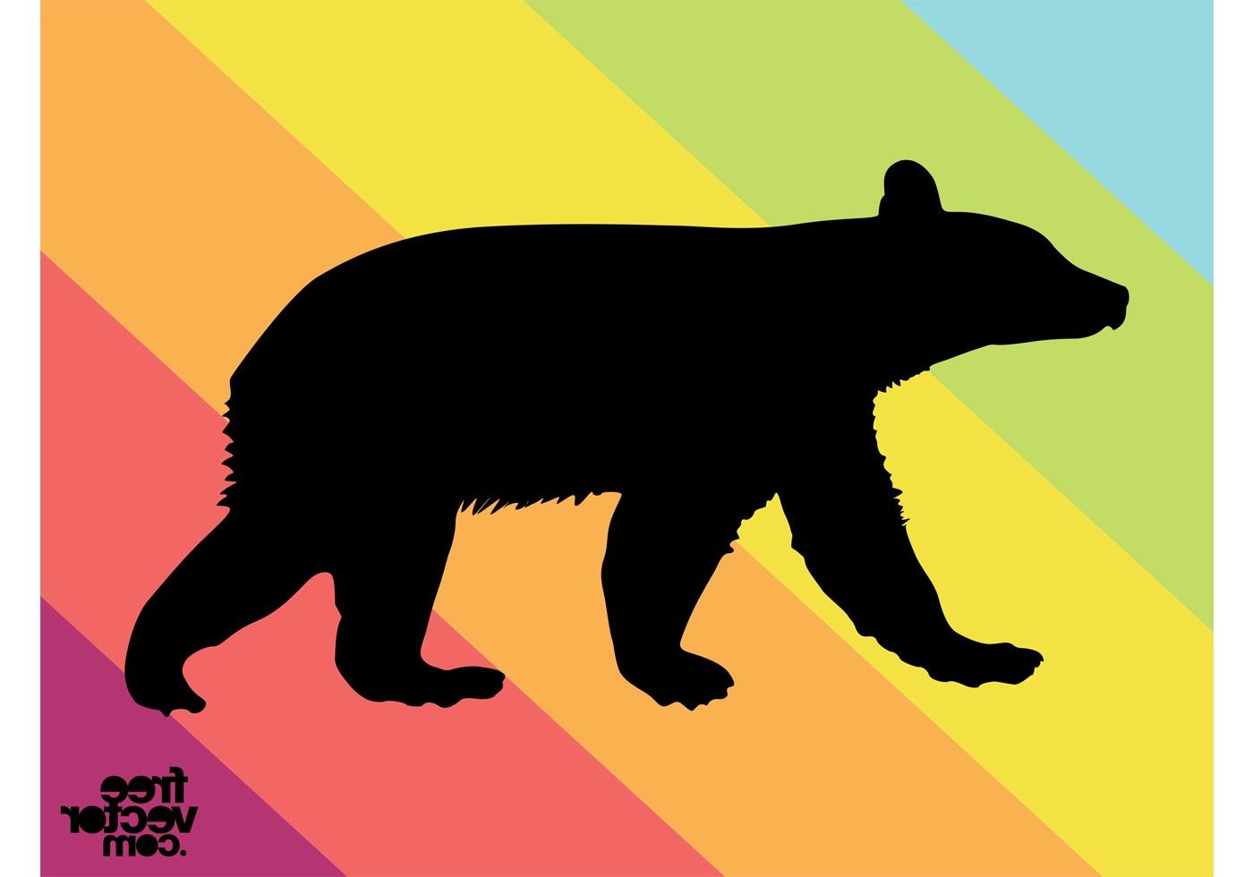 1400x980 Best 15 Vector Bear Cub Silhouette Design