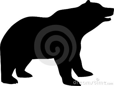 400x305 Grizzly Bear Silhouette Clipart