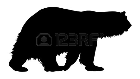450x256 Vector Illustration Of Brown Bear Silhouette Royalty Free Cliparts