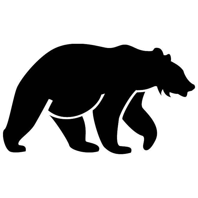 660x660 Bear Silhouette Vector Image