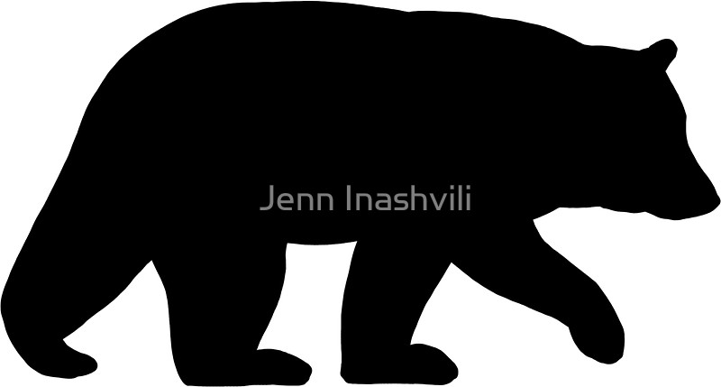 800x429 Black Bear Silhouette Stickers By Jenn Inashvili Redbubble