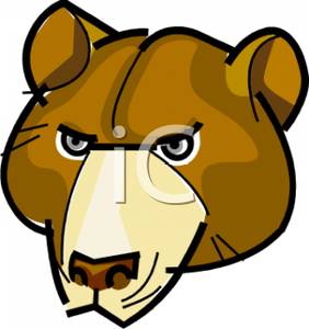 282x300 Face Of A Grizzly Bear Clipart Picture