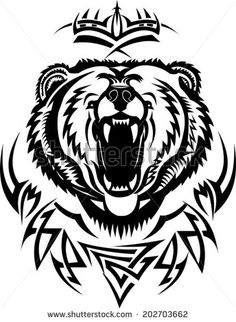 236x322 Black Celtic Bear Paw Tattoo Stencil Tattoos Bear