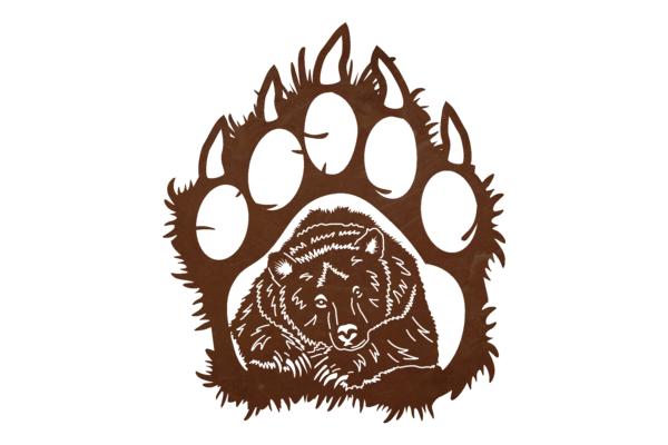 600x400 Grizzly Paw Wall Art