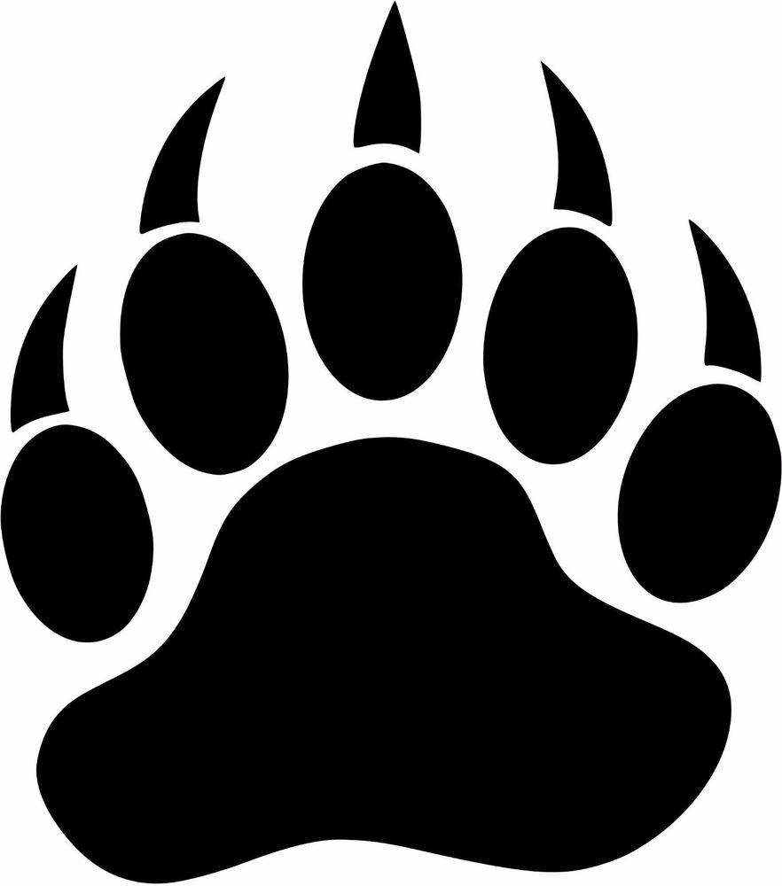 882x1000 Bear Paw Print Decal Ebay