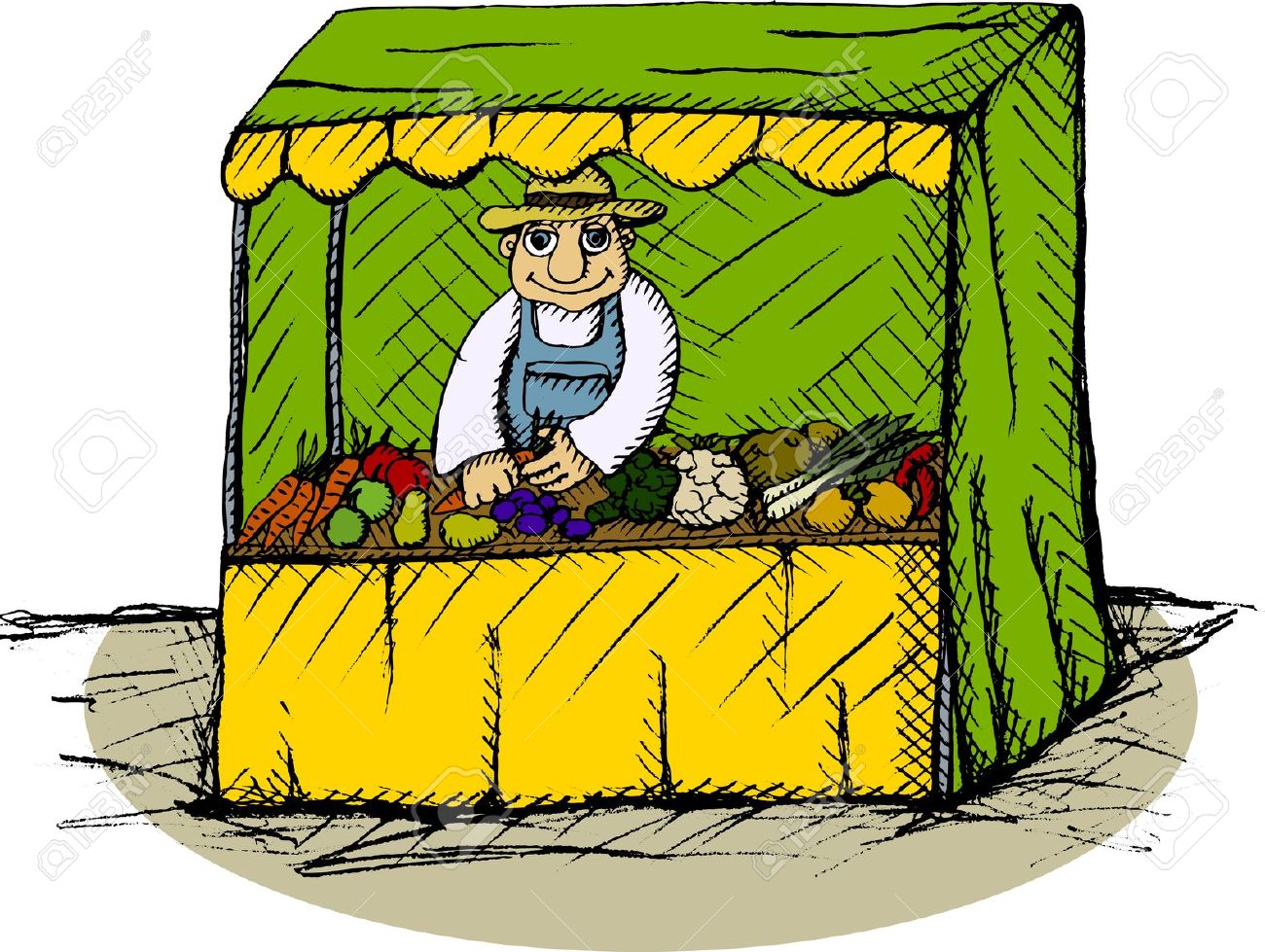 1300x979 Market Clipart Greengrocer