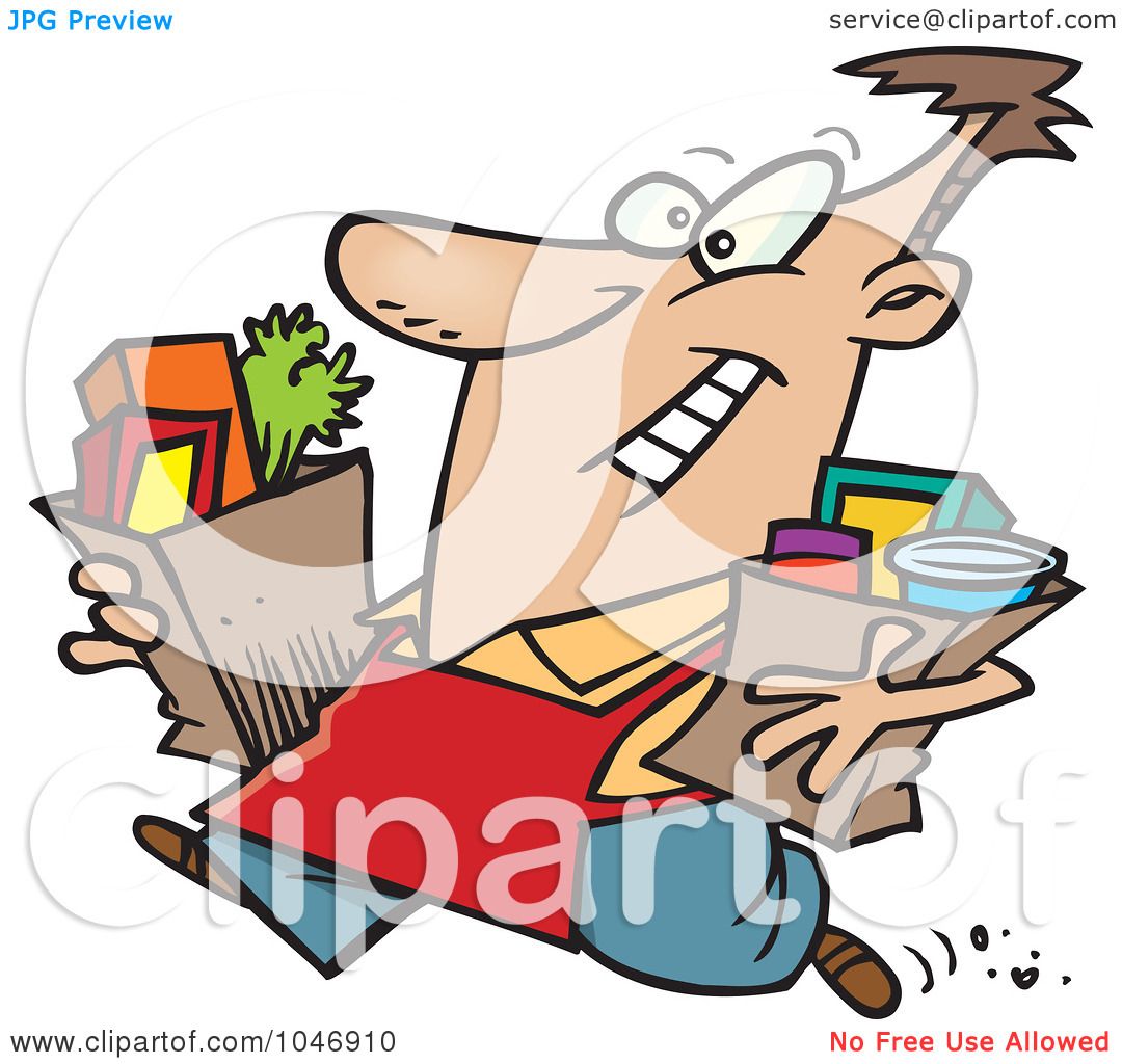 1080x1024 Royalty Free (Rf) Clip Art Illustration Of A Cartoon Man Carrying