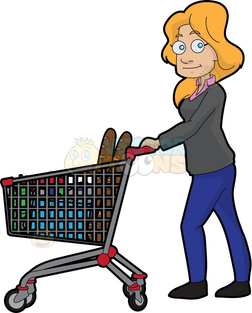 827x1024 Women Clipart Grocery Shopping