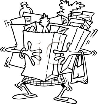 331x350 Royalty Free Clip Art Image Black And White Cartoon Of A Woman