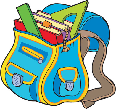 392x368 School Bag Clip Art Free Vector Download (213,901 Free Vector)