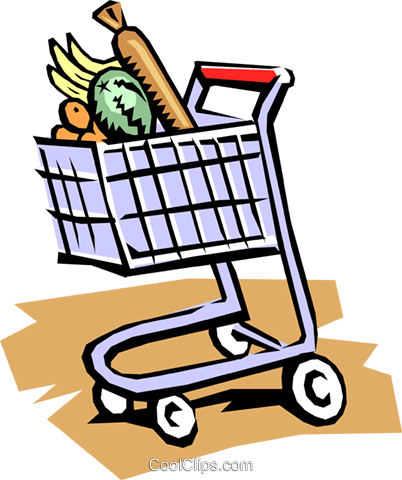 402x480 Grocery Cart Royalty Free Vector Clip Art Illustration Indu0473