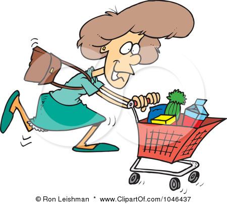 450x404 Shopping Cart With Food Clipart