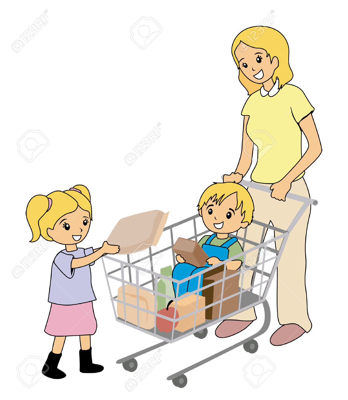 1130x1300 Clipart Grocery Store Boy Help
